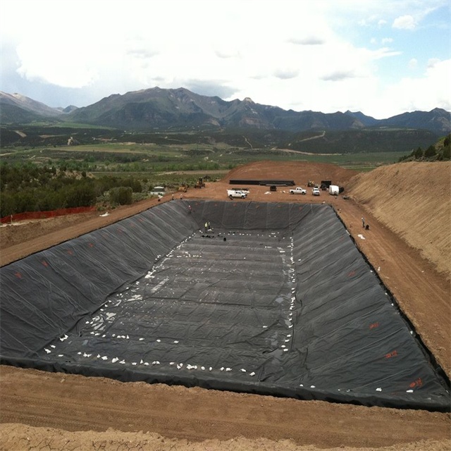Fish Farming HDPE Geomembrane Liner 1mm 0.5mm 1.5mm Black White Blue Green Customized