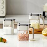 2024 New Arrival Kitchen Seasoning Storage Container Tea Coffee Sugar Salt Glass