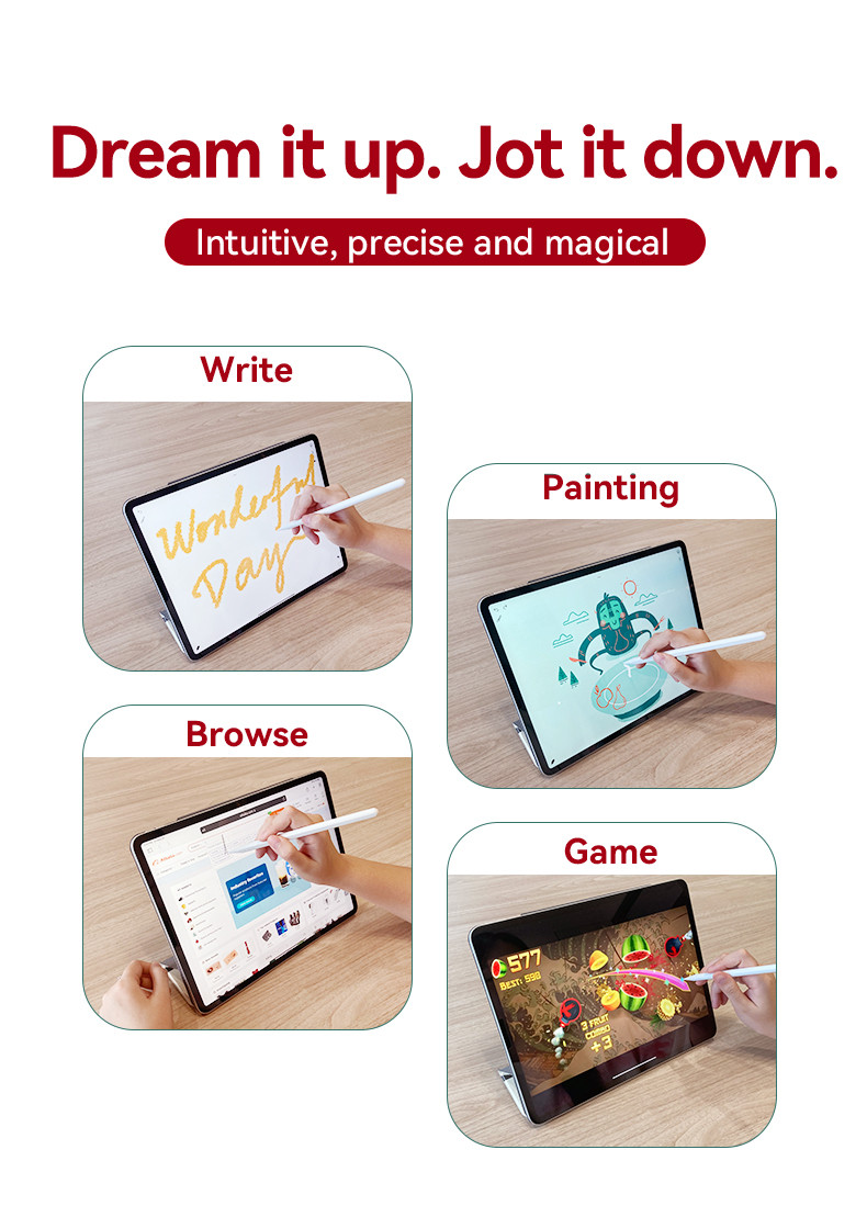 High Precision 0.2mm Active Stylus Pencil Compatible With Ipad / IPad Mini / Ipad Pro