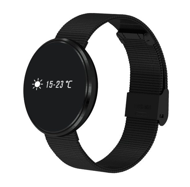 IP67 Waterproof DL06 Smart Bracelet Luxury Leather&Steel long standby Smart Band with Heart Rate& Blood Pressure monitors