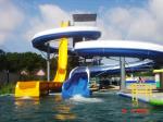 SGS Approval Huge Theme Park Adult Water Slides In Water Parks , Blue
