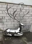 2020 China Stainless Steel Elk Wapiti Metal Sculptures For Garden Wall Art