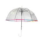 PVC Transparent Dome Shaped Rain Umbrella With Fiberglass Ribs 23 Inches