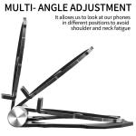 2.3CM Height L10cm Foldable Aluminum Alloy Phone Holder Shock Proof