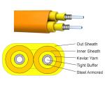 Flat fiber optic cable, duplex flat twin 2core indoor fiber optic cable,