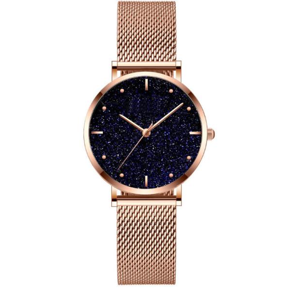 Sky Star Dial Modern Ladies Watches , Women'S Quartz Stainless Steel Casual