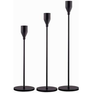 Wholesale Metal Black Simple Modern Taper Candlestick Holders Wedding Bar Party Decor Candle Holders from china suppliers