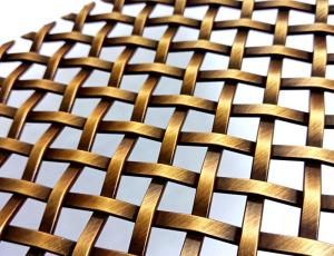 Wholesale Weave Type Architectural Decorative Antique Brass Mesh Fabric In Stock from china suppliers