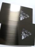 Luxury Electroplated Matte IP Black Metal Business Card Brushed Finished