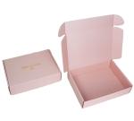 Pink Red Corrugated Mailer Box Custom Printed For Shoes Clothing