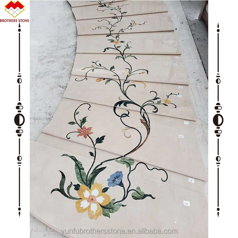 15 18mm Grey Marble Spiral Staircase Treads for Modern Homes and Easy Installation