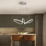Led Chandelier For Dining Room Kitchen Bar Shop AC 90-260V Modern Matte Black