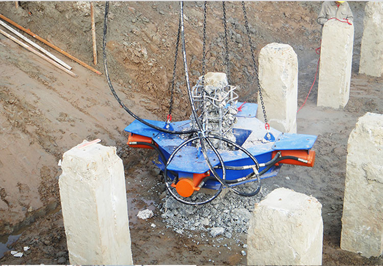 BEIYI MK180S Round pile Hydraulic Pile Breaker cutting concrete foundation machinery for excavatoror or crane