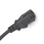 Black LED Grow Light Accessories Europe CEE7/7 Plug To IEC C13 6 Foot Power Cord
