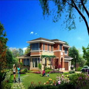 Wholesale Modern Prefabricated House Villa , Eco Friendly Steel Structure Villa from china suppliers