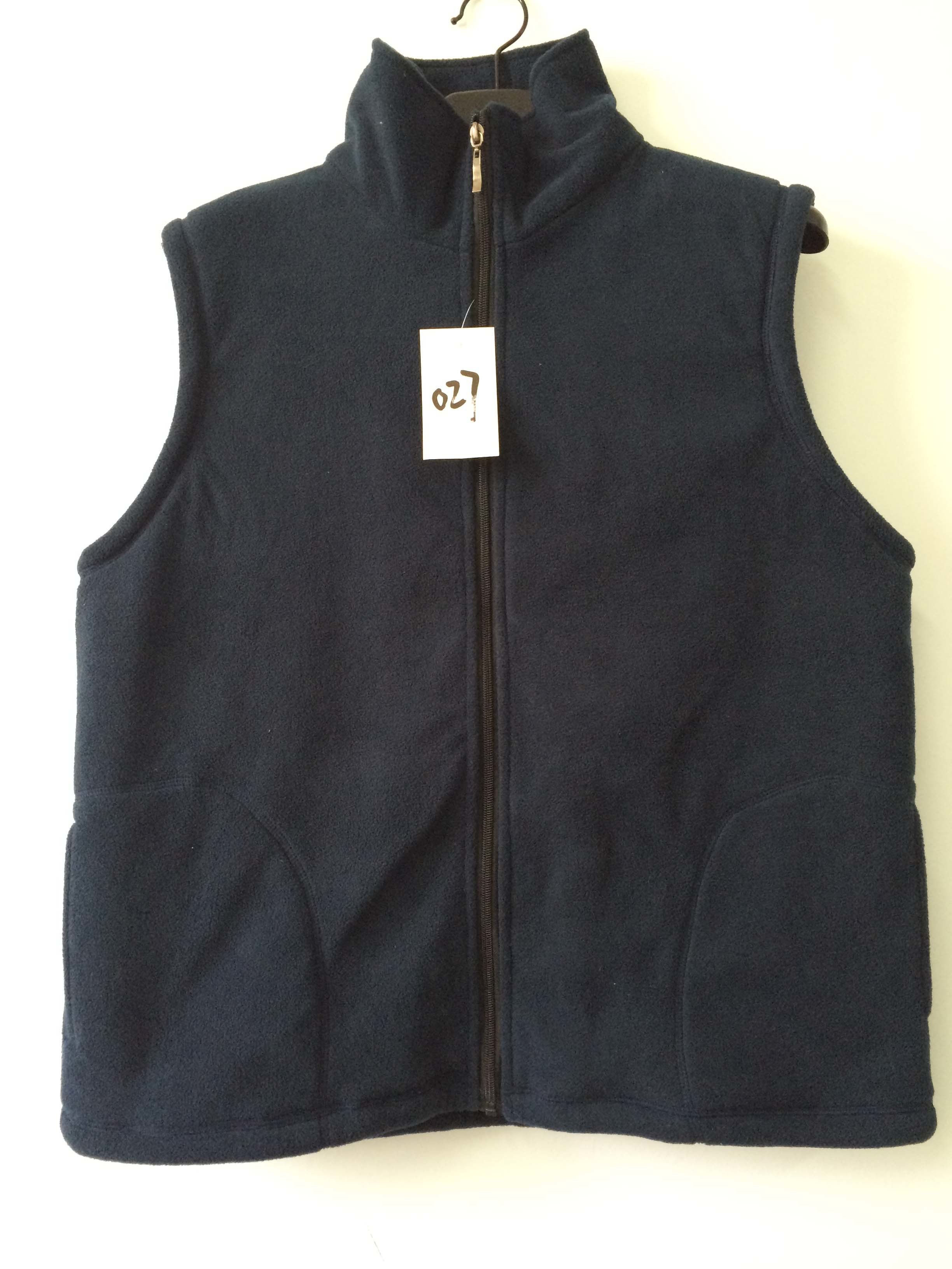winter vest, warm waist coat, navy, S-3XL, polar fleece with sherpa lining