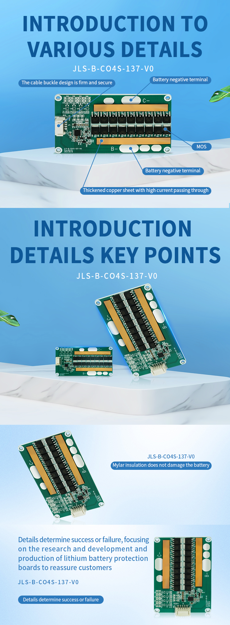 KLS LiFePO4 16S 200A BMS & 250A 18650 Lithium Battery Protection Board: Ideal for Electrical Tools, UPS, and Solar Panels