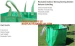 Outdoor Large Capacity Garden Gallon Waterproof Green Lawn PE Woven Waste Bags,