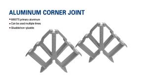 Wholesale Height 40mm Aluminum Corner Joint For Outdoor Sunroom Door And Window Frame from china suppliers