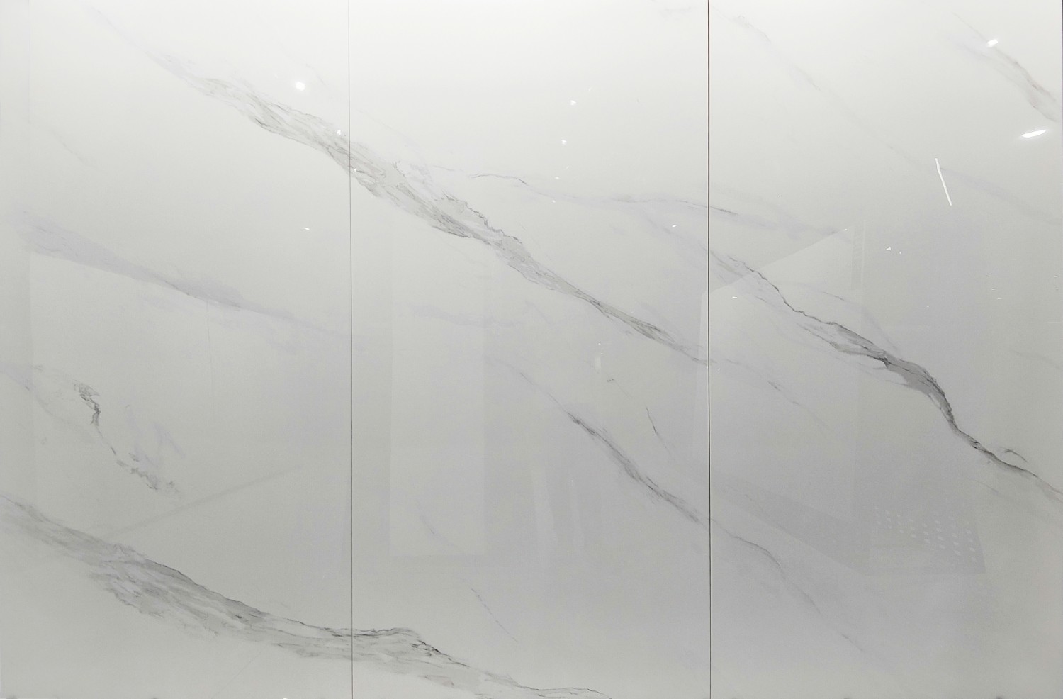 Inside Floor 900x1800x9mm Anti-Slip White Polished Glazed Porcelain Tile For Renovation And Decor