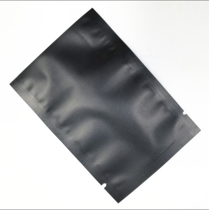 Wholesale zip lock plastic mylar matta black three side seal packaging bag