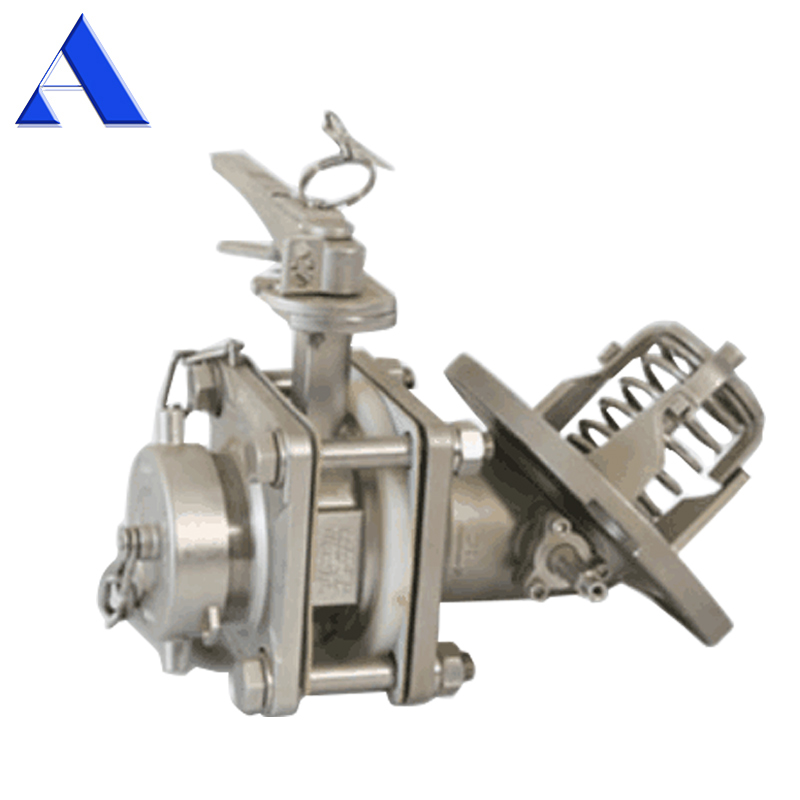 500mm Manhole 3'' BSP SS316 Bottom Discharge Butterfly Valve for Plastic Documents Holder ISO Tank Container