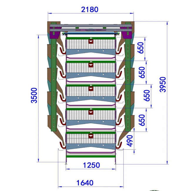 Wire Mesh H Type Egg Layer Battery Poultry Cage