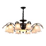 Wrought iron and glass chandelier for home lighting fixtures (WH-CI-99)