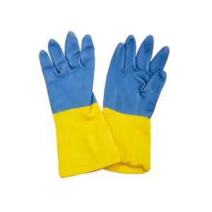 Wholesale Spray Lining Bi-Color Latex Household Gloves with Flock Lining and Cleaning LX02281 from china suppliers