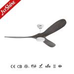 60 Inches 3 Blades Wooden Ceiling Fan with Light for Bedroom Long-Lasting