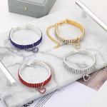 Fashionable Hot Selling Pet Accessories Cat Collar With Crystal Shinning