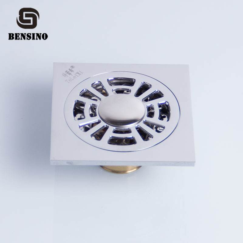 Silver Polished 100CM Bathroom Floor Drain Strainer