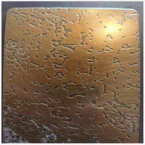Wholesale Colored Stainless Steel Sheets 304 Golden Surface 0.2mm Thickness Customized Size Cold- Rolled from china suppliers