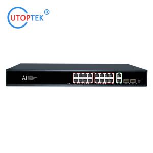 Wholesale 10/100/1000M 16xPOE+2UTP+2SFP IEEE802.3af/at 30W POE Etherent switch for CCTV Network system from china suppliers