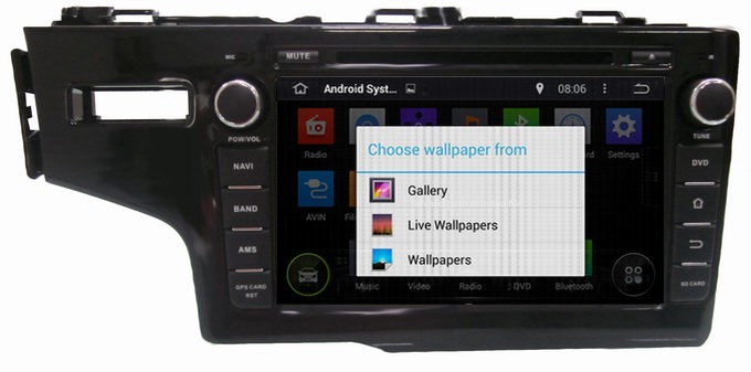 Ouchuangbo Car Stereo DVD radio for Honda Fit 2014 Android 4.4 GPS Sat Nav 3G Wifi Blueto