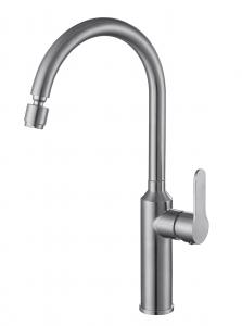 Wholesale Chrome 304SS Single Handle Kitchen Faucet Mixer Cold And Hot from china suppliers