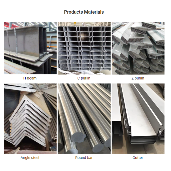Prefabricated Steel Structure Warehouse Industrial Metal Frame Building Wide Span Storage Shed Commercial Logistics Factory