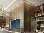 Hammered Stainless Steel Panels Gold Mirror Finish For Hotels Villa Lobby