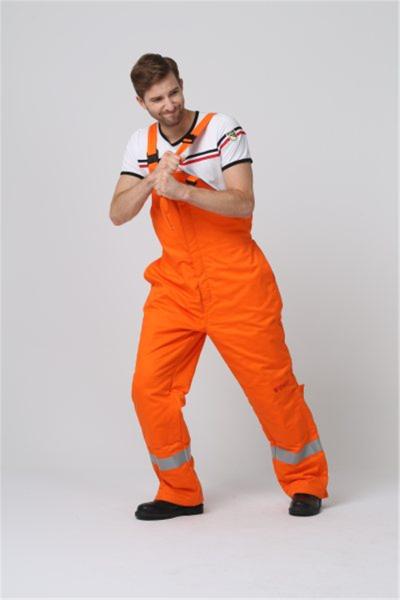 OEM Winter Flame Resistant Clothing , 350gsm Cold Weather Fr Anti- Statics Bib