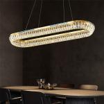 Modern Villa Duplex Led Crystal Pendant Light For Wedding Decoration Showroom