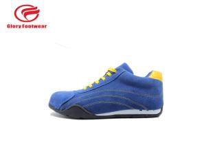 Wholesale Blue Shine With Yellow Breathe Sport Safety Shoes , Office Men'S Athletic Safety Shoes from china suppliers