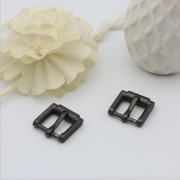 Wholesale matte gunmetal color 14.5 mm removable metal belt pin buckle for