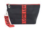 Waterproof Zippered Cosmetic Bag Polyester Travel Makeup Organizer Bag With