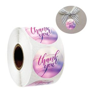 Wholesale Thank You Round Sticker Labels Roll Waterproof With Logo Printing from china suppliers