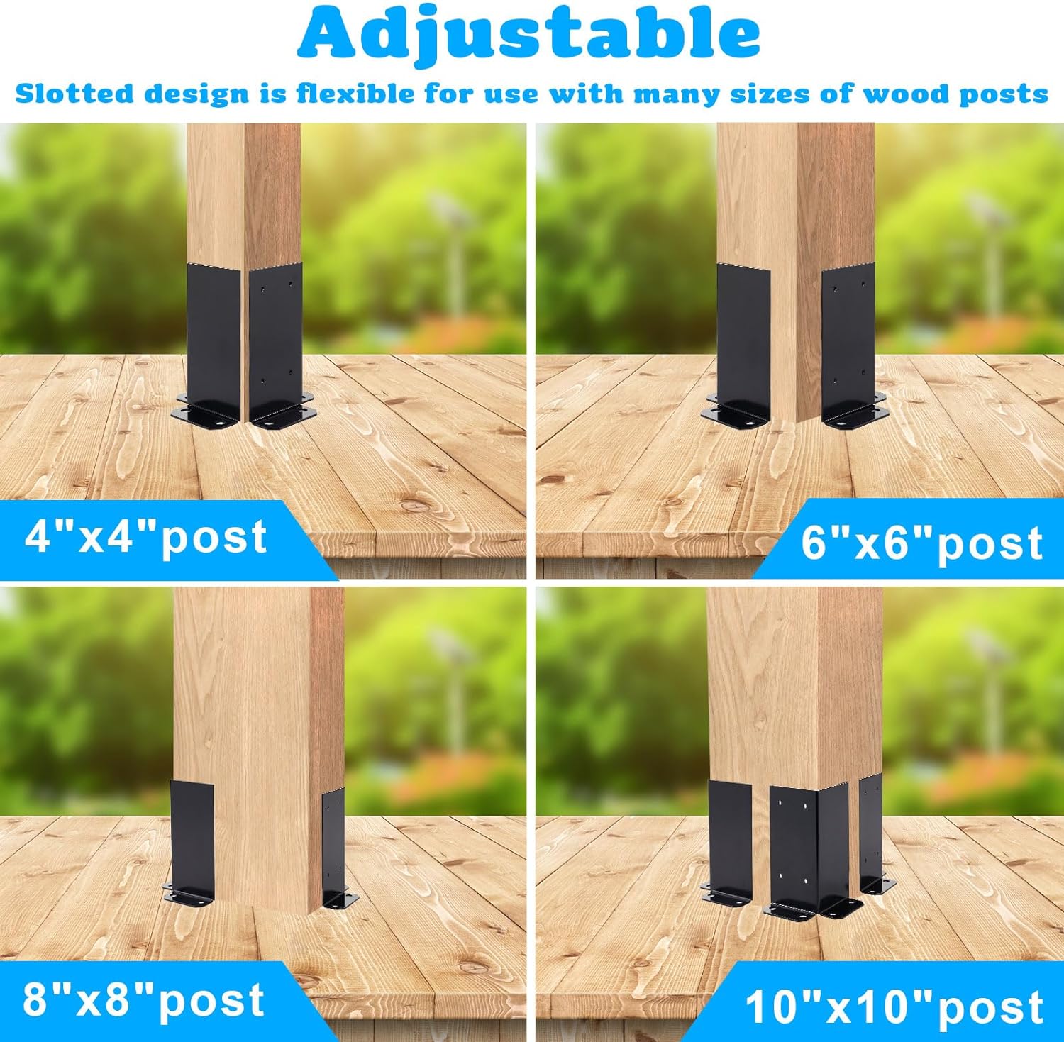 Post Anchor Base for Thick Wood Fence Post Decking and Mailbox Mount Ideal for Pergola