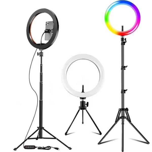 Led Rgb Fill Light Adjustable 2700k-7000k 11w Remote Control for Live Video