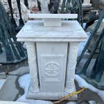 Marble Pope Pulpit White Natural Stone Catholic Church Altar Table Religious