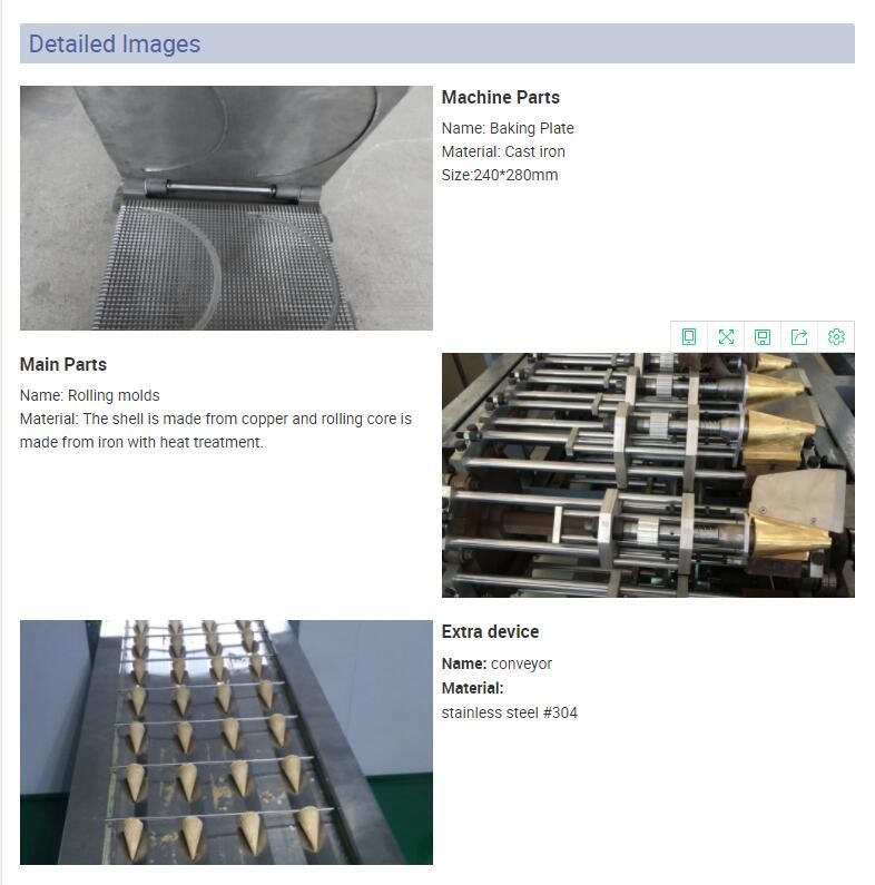 Full automatic commercial ice cream waffle cone maker machine of 71 baking plates (9m long)