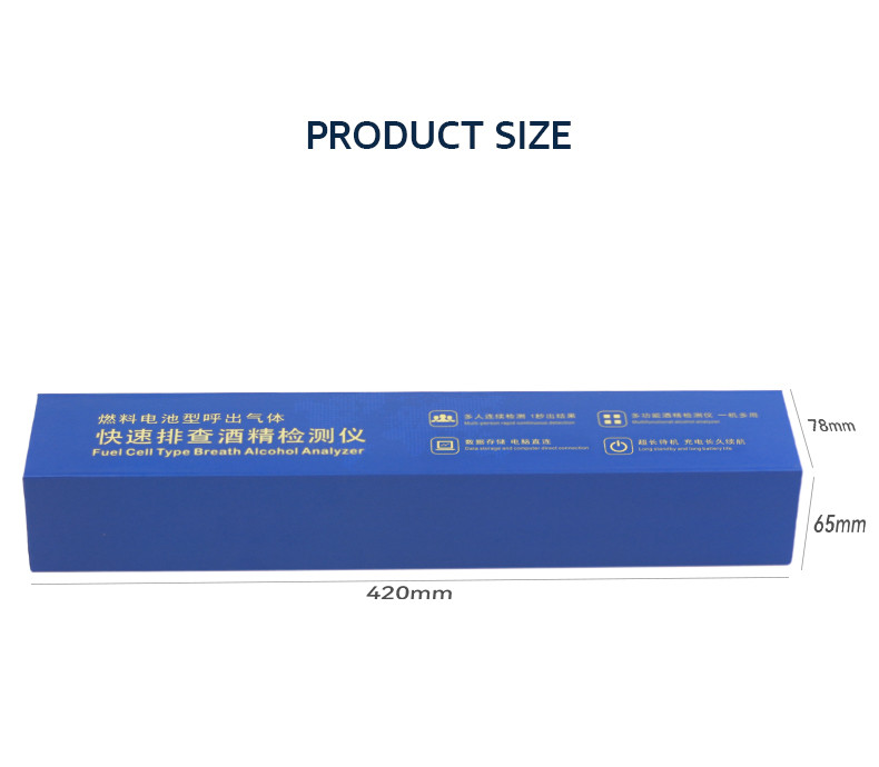 Lightweight Breath Analyzer Alcohol Meter Red Baton Breathalyzer Fuel Cell Sensor