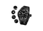 Stainless Steel Durable Waterproof Watches , Mens Black Waterproof Watch